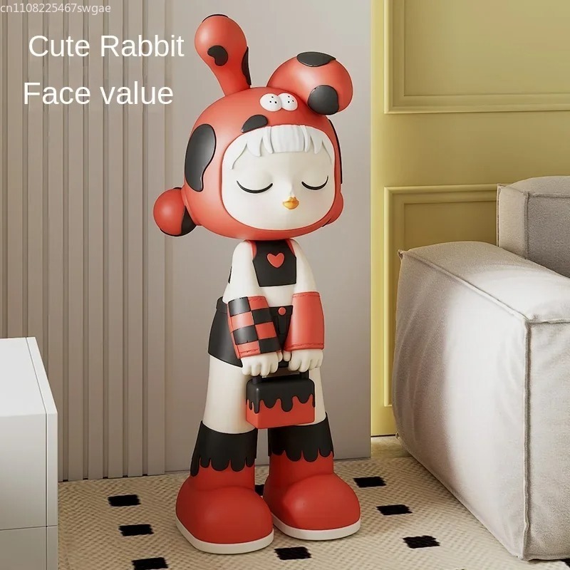 Resin Art And Decor - Art Cartoon Girl Statue Indoor Fashion