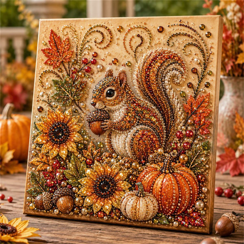 Resin Art Flower - Autumn Diamond Pearl Painting Kit Fall