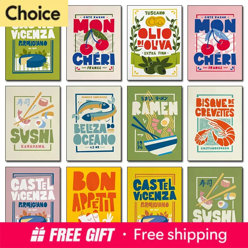 Resin Art Quote - 2026 Cartoon Funny Food Poster Print