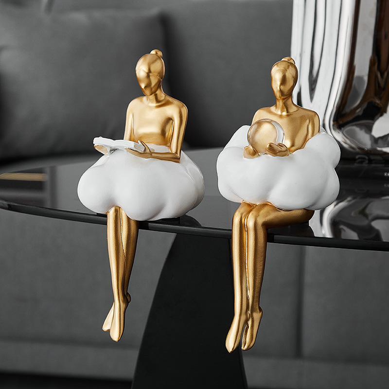 Resin Art Aesthetic - Ballet Girl Cloud Abstract Art Figure