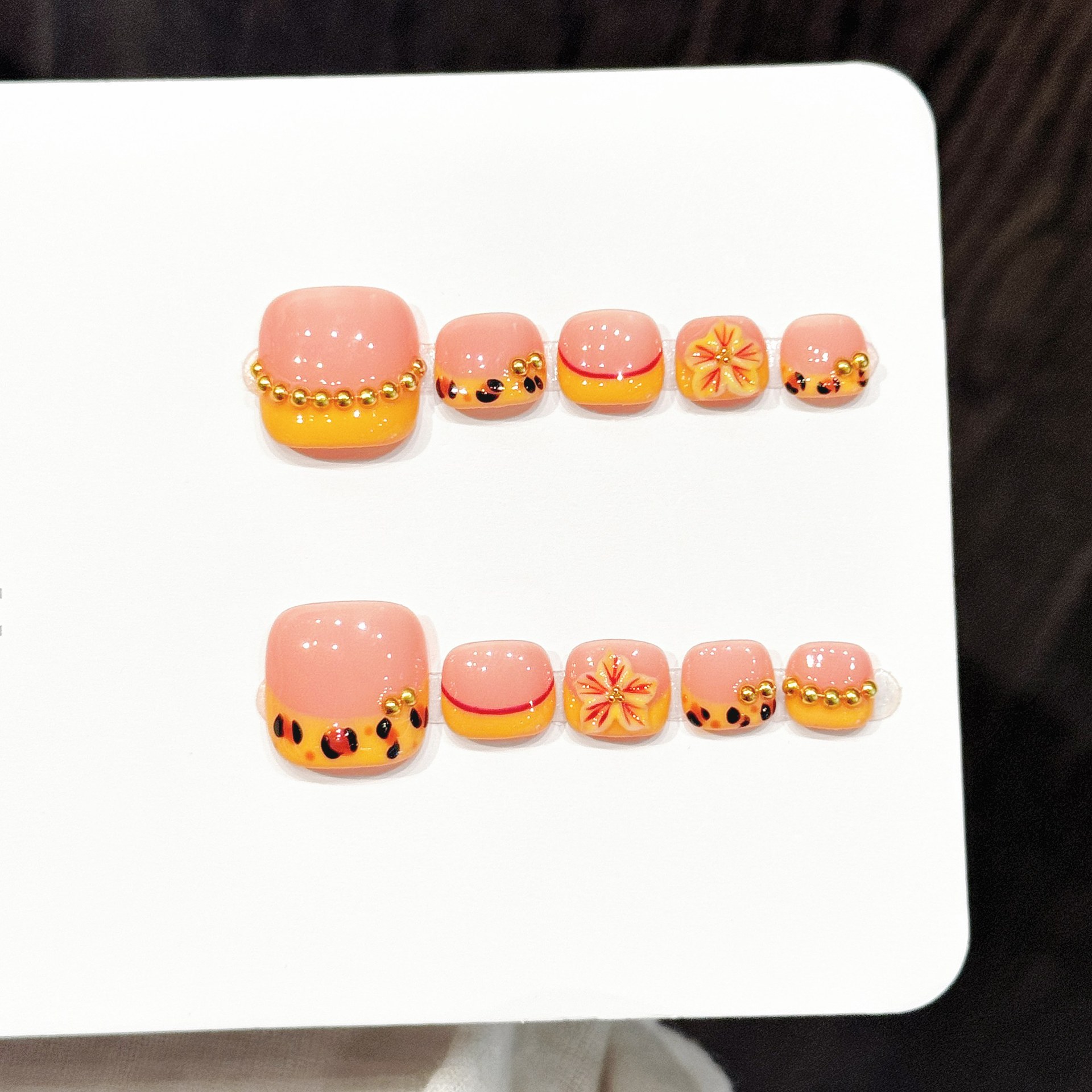 Resin Art Flower - 10pcs Handmade Pressed Foot Nails Art,