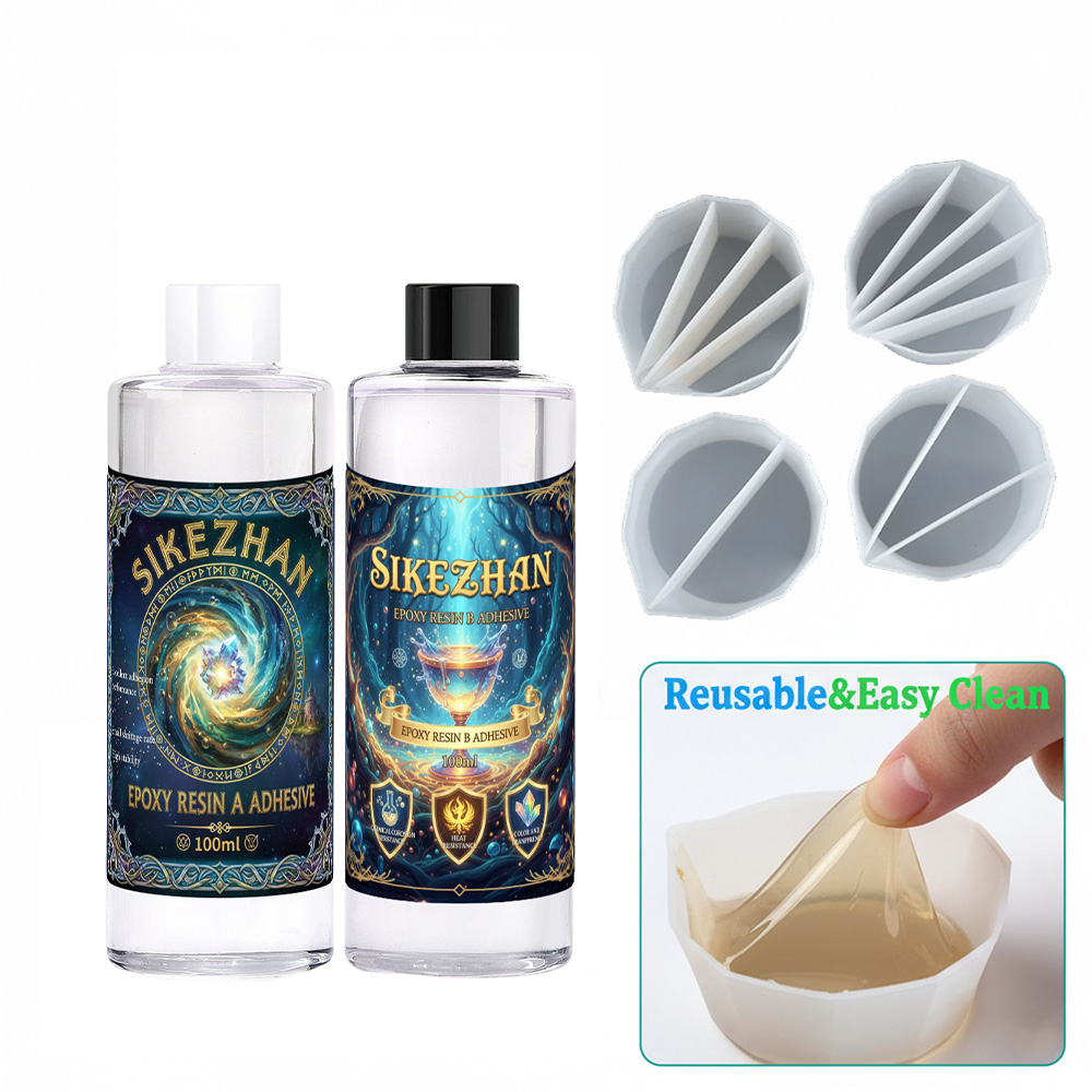 Resin Art Tool Kit - Epoxy Resin Kit with 4 Silicone