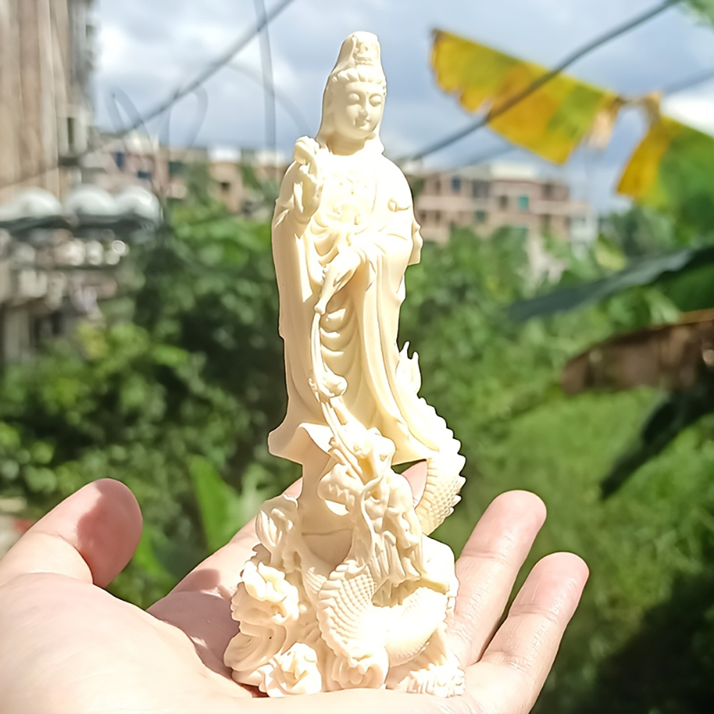 Resin Art Aesthetic - Resin Guanyin Buddha Statue Christmas New