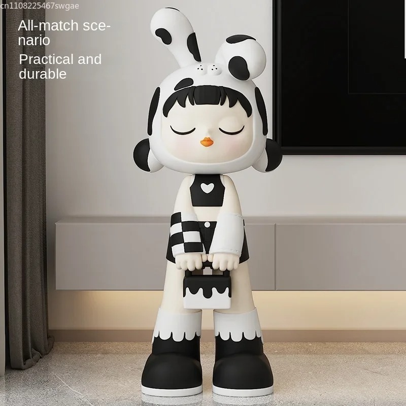 Art Cartoon Girl Statue Indoor - Resin Art And Decor review and price