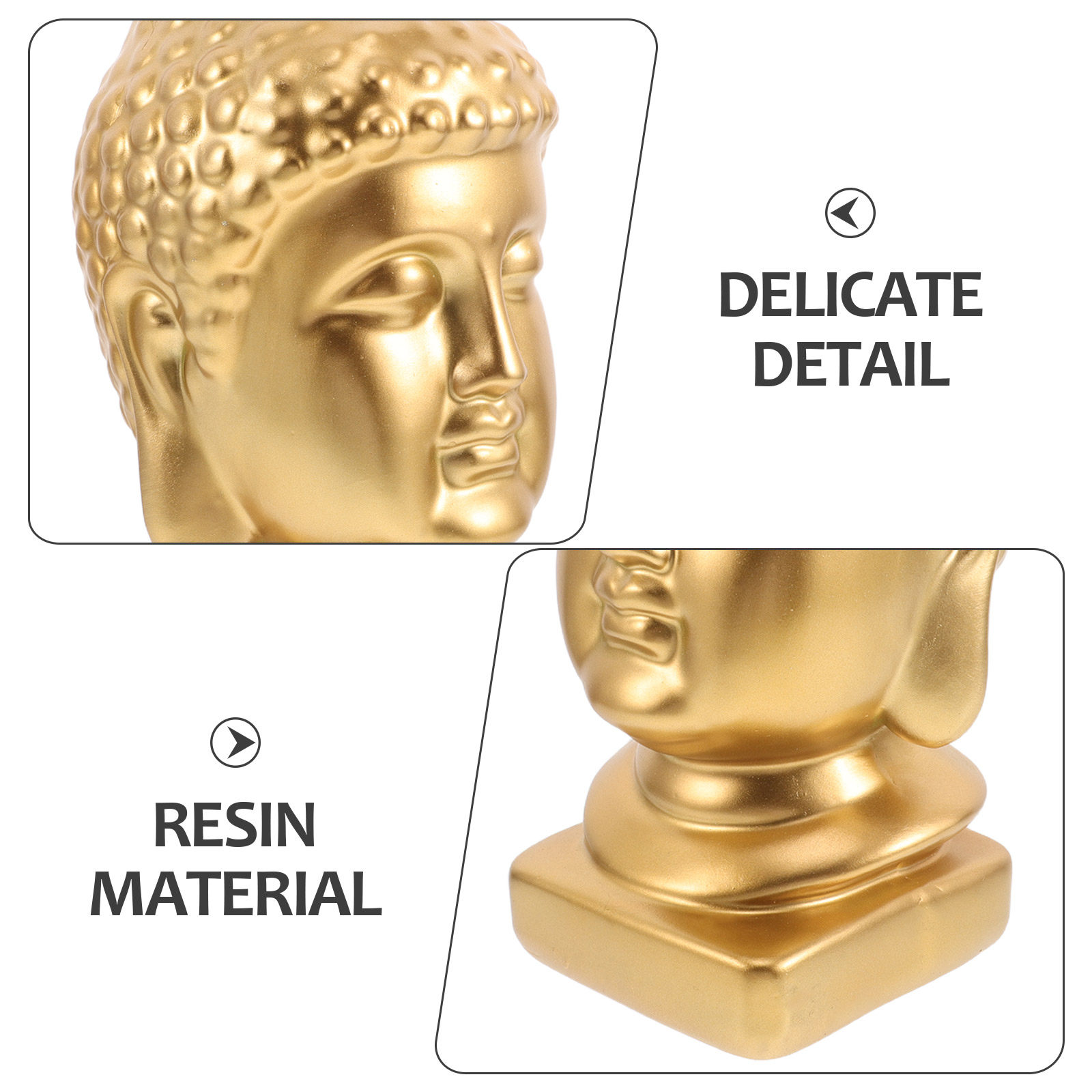 Resin Buddha Head Art Statue E - Resin Art And Decor review and price