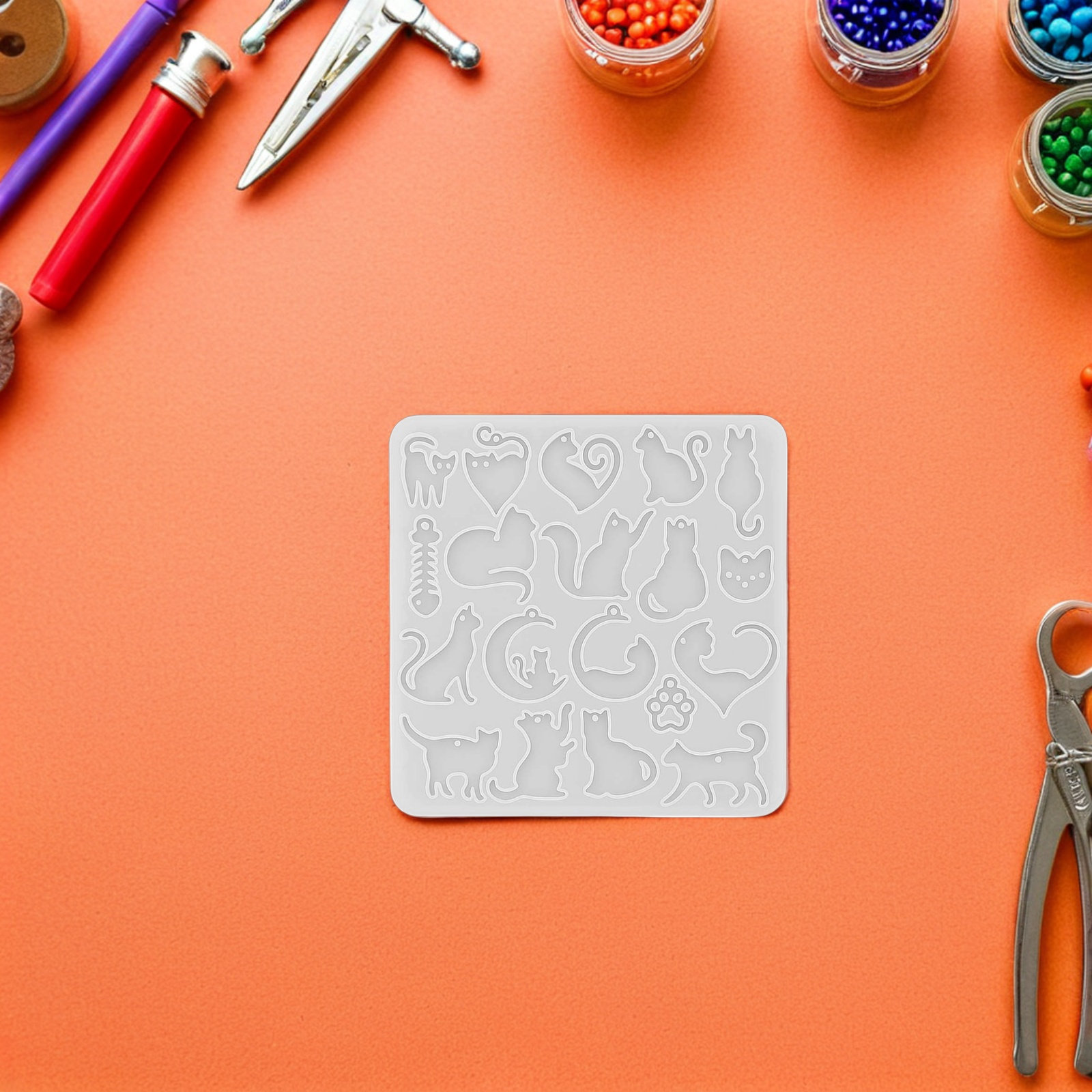 3D Cat Silicone Mould for Resi - Resin Art Earrings Kit review and price