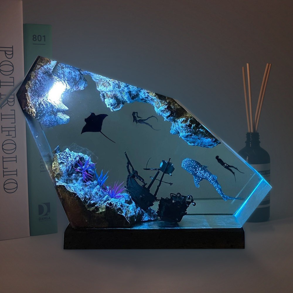 Marine Resin Wood Art Luminesc - Resin Art Design For Wedding review and price