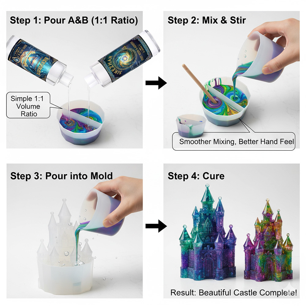 Epoxy Resin Kit with 4 Silicon - Resin Art Tool Kit review and price