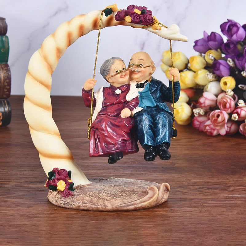 Chinese Swing Old Couples Resi - Resin Art Anniversary Gift review and price