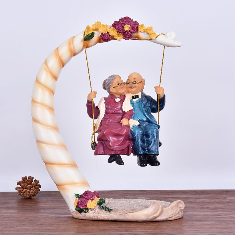 Chinese Swing Old Couples Resi - Resin Art Anniversary Gift review and price