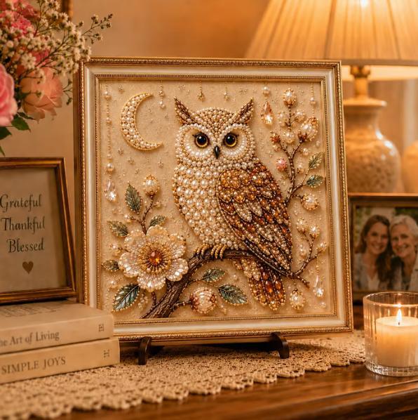 Owl Diamond Pearl Art DIY Pain - Resin Art Flower review and price