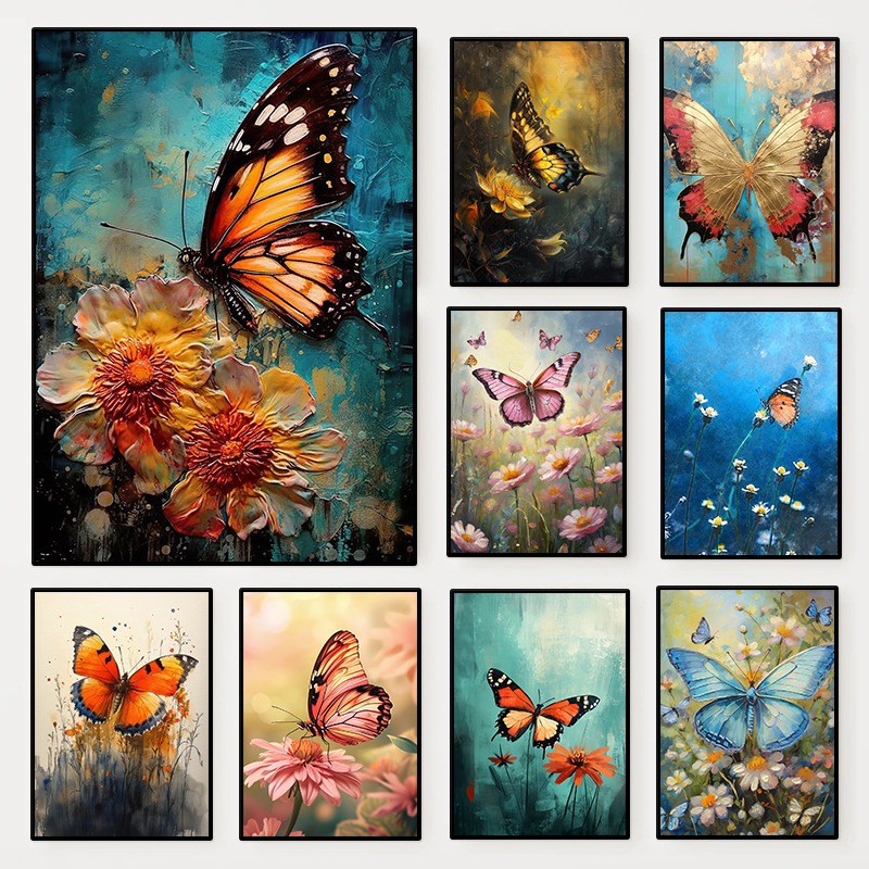 Floral Butterfly Poster Colorf - Resin Art Flower review and price