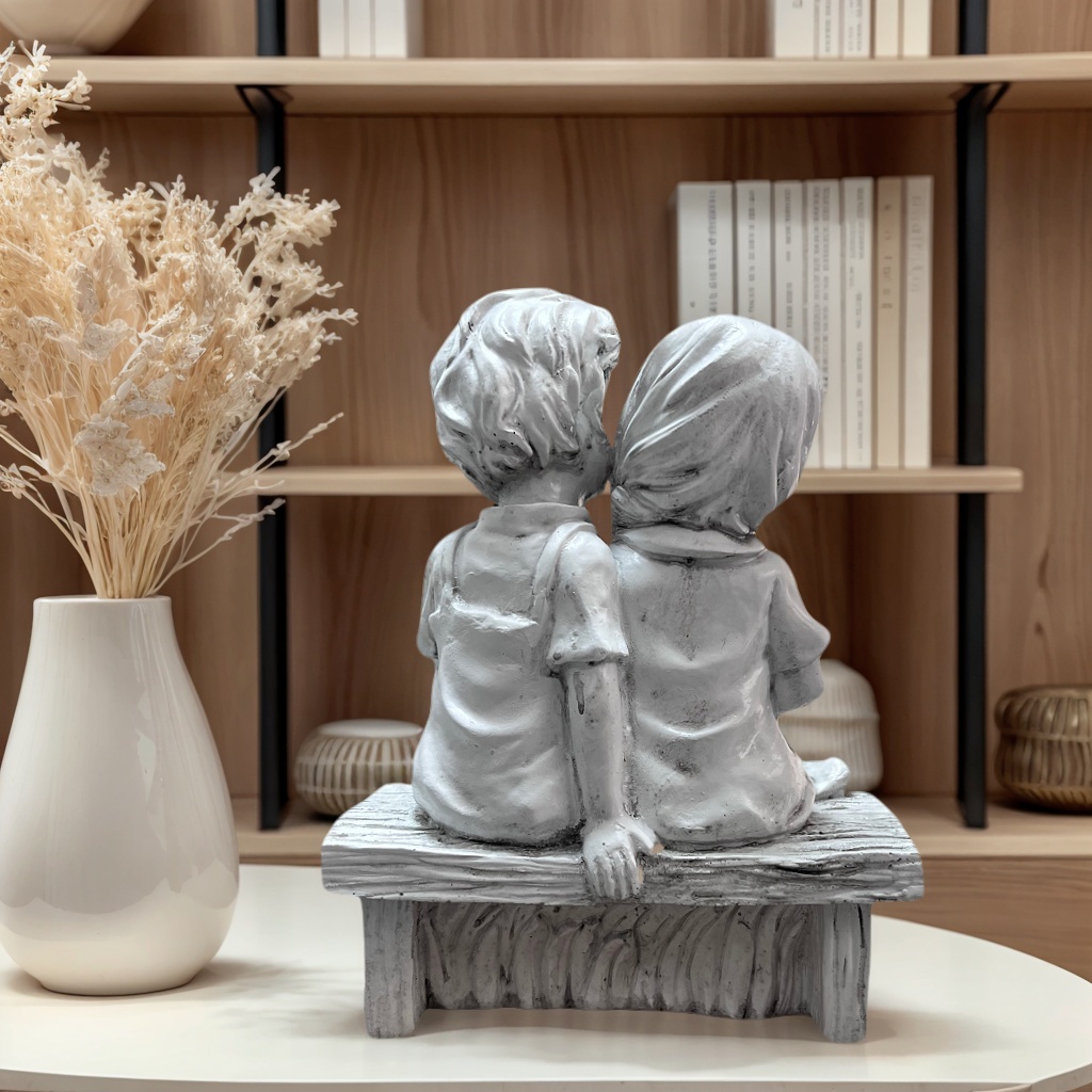 Cute Little Boy And Girl Resin - Resin Art Aesthetic review and price