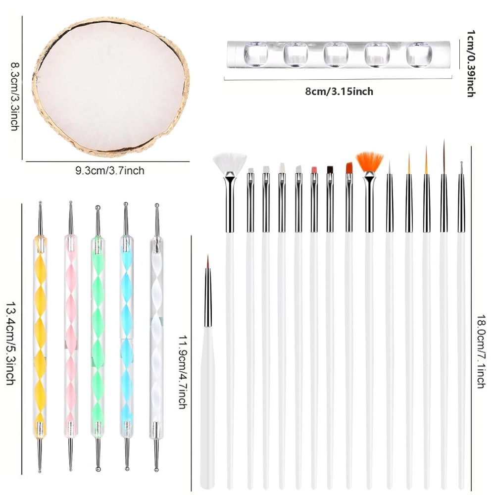 Nail Art Brush 22 Piece Set, 2 - Resin Art Tool Kit review and price